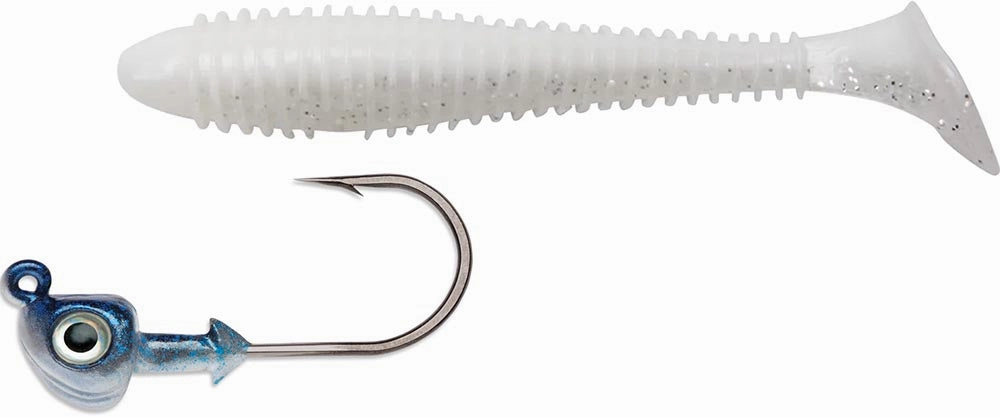 Keitech 3.8 Inch Fat Swing Impact & VMC Boxer Swimbait Jighead Combo