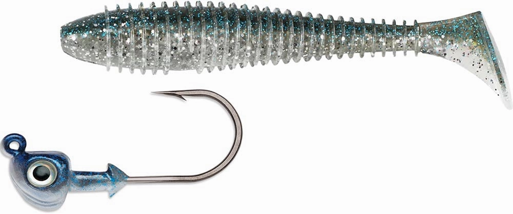 Keitech 3.8 Inch Fat Swing Impact & VMC Boxer Swimbait Jighead Combo
