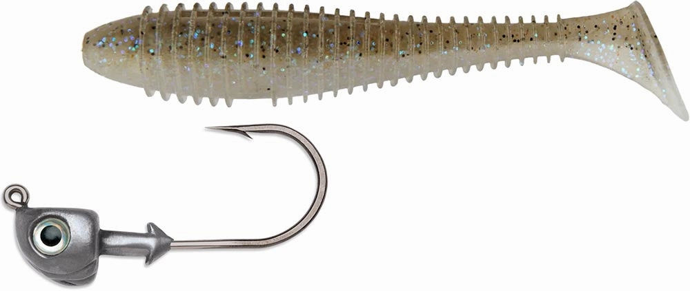 Keitech 3.8 Inch Fat Swing Impact & VMC Boxer Swimbait Jighead Combo