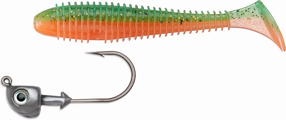 Keitech 3.8 Inch Fat Swing Impact & VMC Boxer Swimbait Jighead Combo