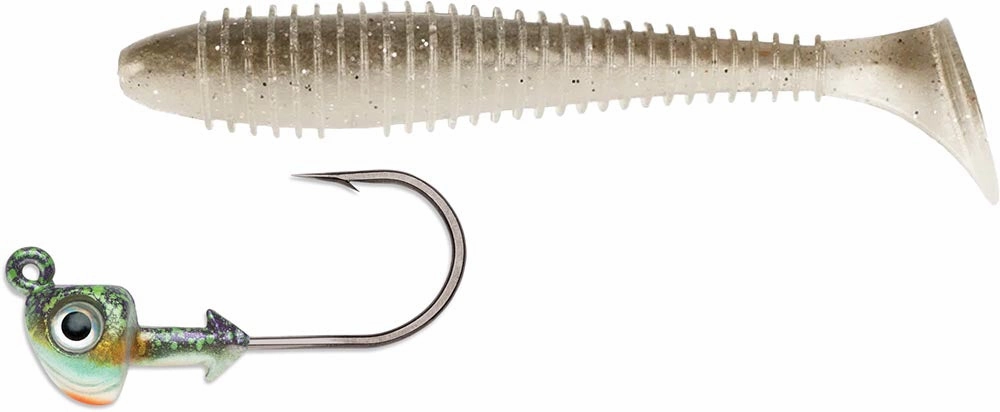 Keitech 3.8 Inch Fat Swing Impact & VMC Boxer Swimbait Jighead Combo