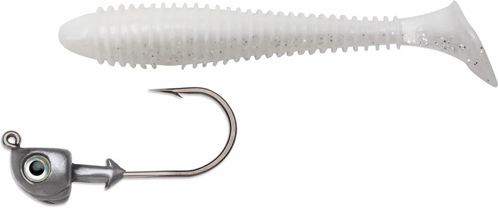 Keitech 3.8 Inch Fat Swing Impact & VMC Boxer Swimbait Jighead Combo