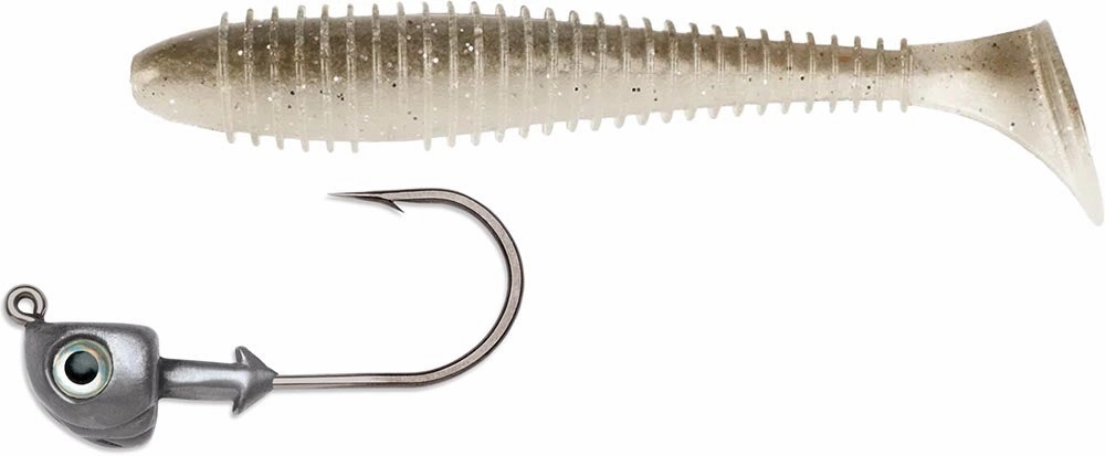 Keitech 3.8 Inch Fat Swing Impact & VMC Boxer Swimbait Jighead Combo