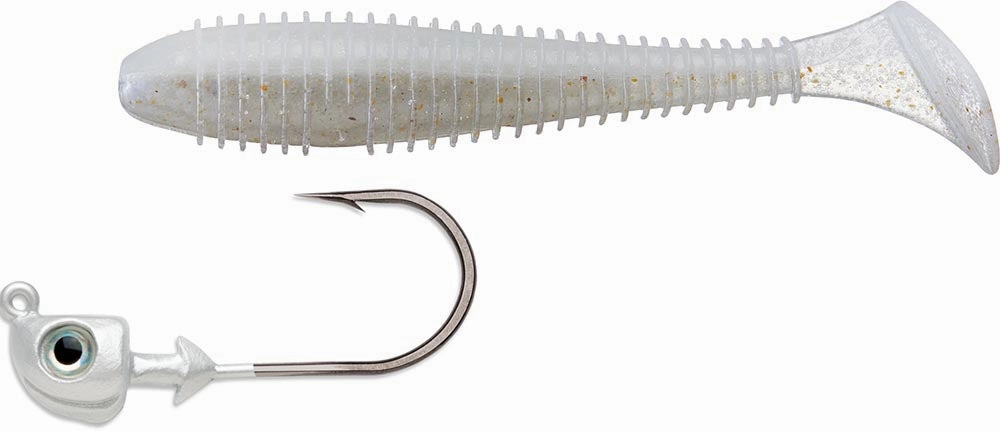 Keitech 3.8 Inch Fat Swing Impact & VMC Boxer Swimbait Jighead Combo