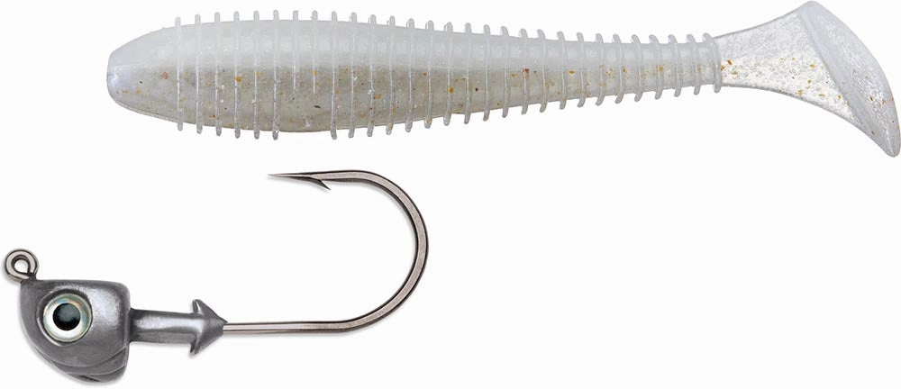 Keitech 3.8 Inch Fat Swing Impact & VMC Boxer Swimbait Jighead Combo