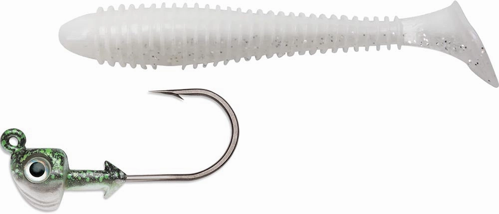 Keitech 3.8 Inch Fat Swing Impact & VMC Boxer Swimbait Jighead Combo