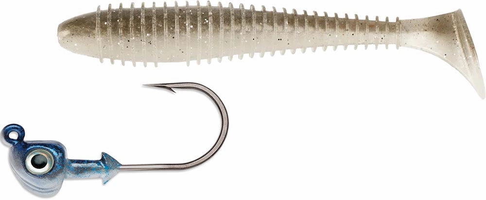 Keitech 3.8 Inch Fat Swing Impact & VMC Boxer Swimbait Jighead Combo