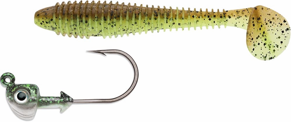 Keitech 3.8 Inch Fat Swing Impact & VMC Boxer Swimbait Jighead Combo