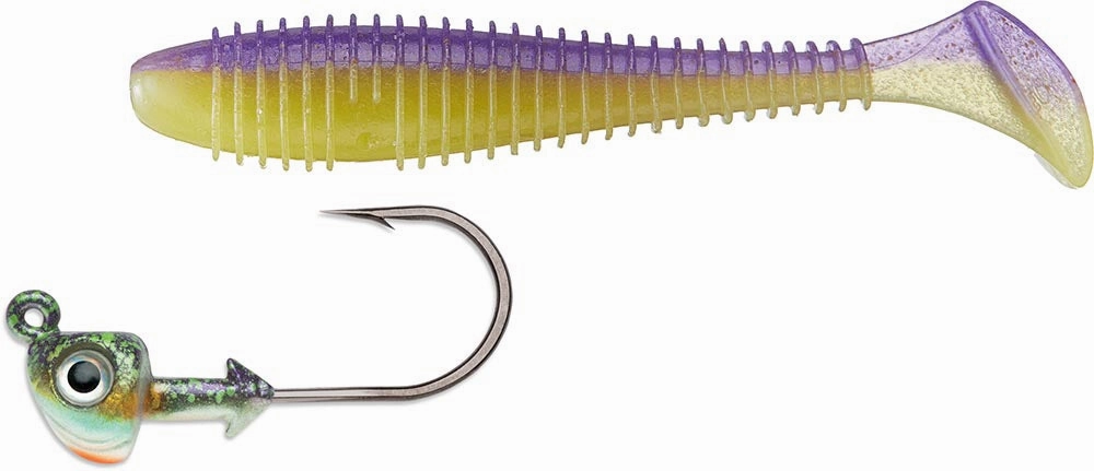 Keitech 3.8 Inch Fat Swing Impact & VMC Boxer Swimbait Jighead Combo