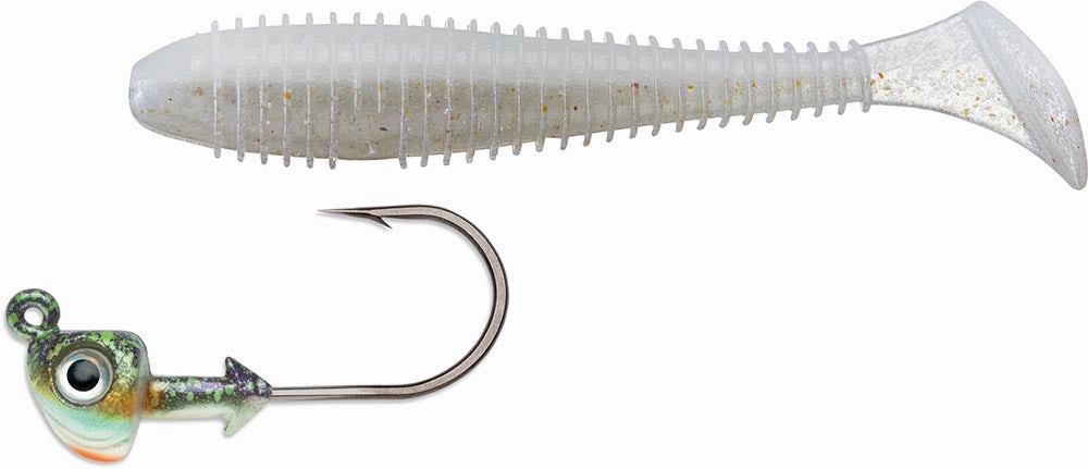 Keitech 3.8 Inch Fat Swing Impact & VMC Boxer Swimbait Jighead Combo