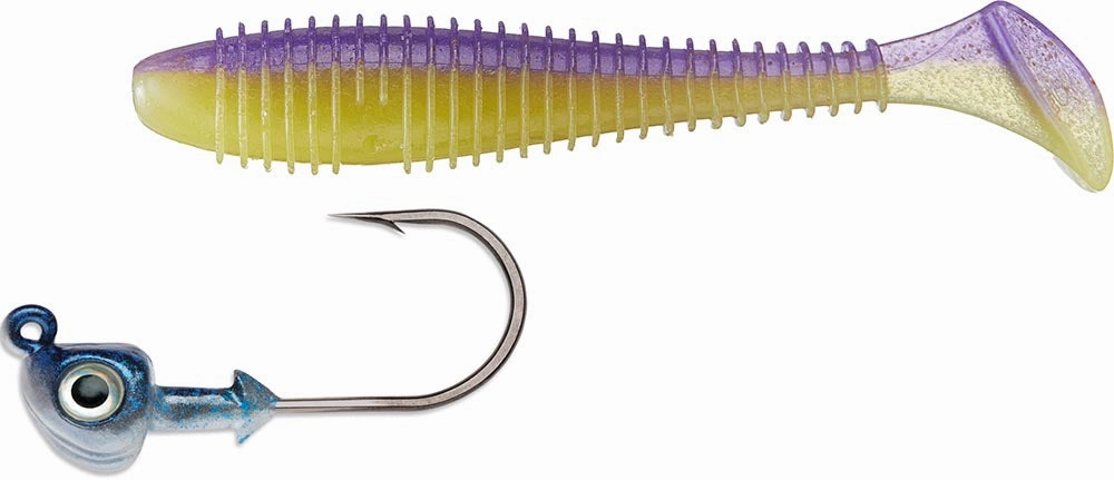 Keitech 3.8 Inch Fat Swing Impact & VMC Boxer Swimbait Jighead Combo