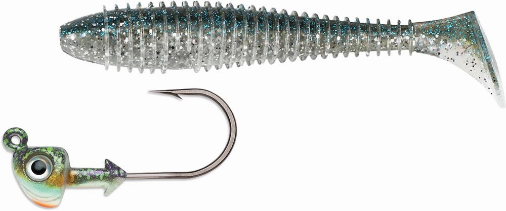 Keitech 3.8 Inch Fat Swing Impact & VMC Boxer Swimbait Jighead Combo