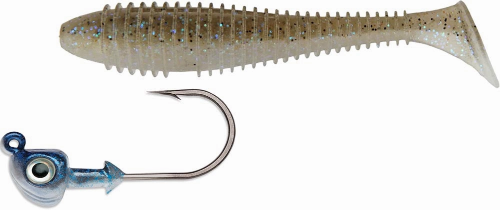 Keitech 3.8 Inch Fat Swing Impact & VMC Boxer Swimbait Jighead Combo
