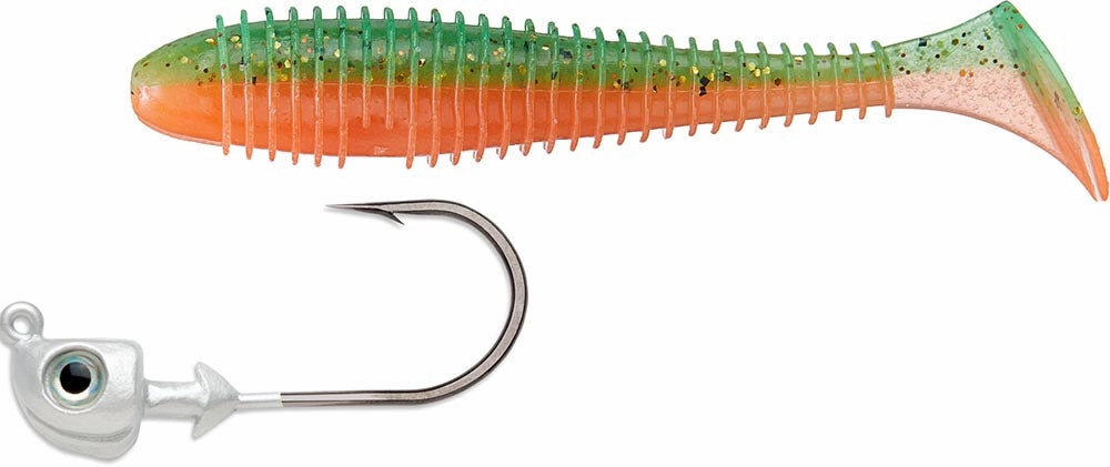 Keitech 3.8 Inch Fat Swing Impact & VMC Boxer Swimbait Jighead Combo