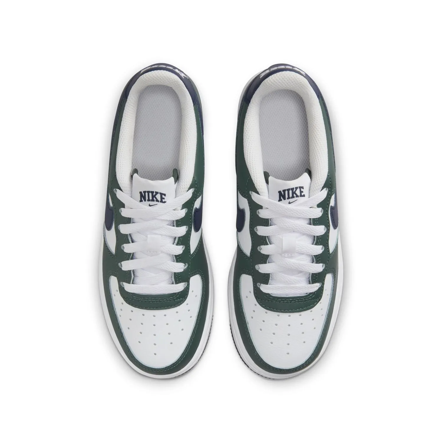 Kids Air Force 1 'Vintage Green' Breathable Mesh Leather Shoes