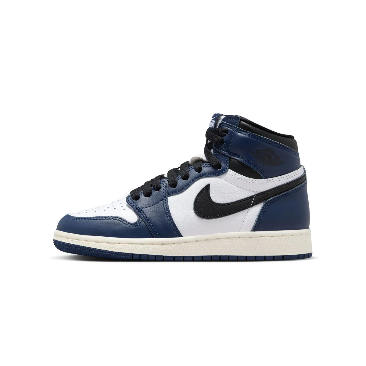 Kids Air Jordan 1 High Og 'Midnight Navy' Rugged Sole Slip On Shoes
