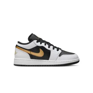 Non Slip Kids Air Jordan 1 Low 'White Metallic Gold'