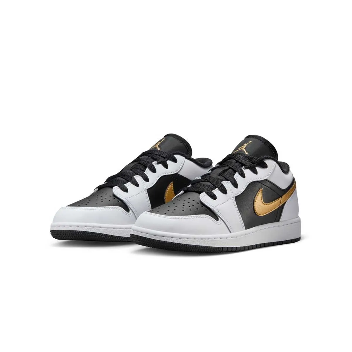 Kids Air Jordan 1 Low 'White Metallic Gold' Weather Ready