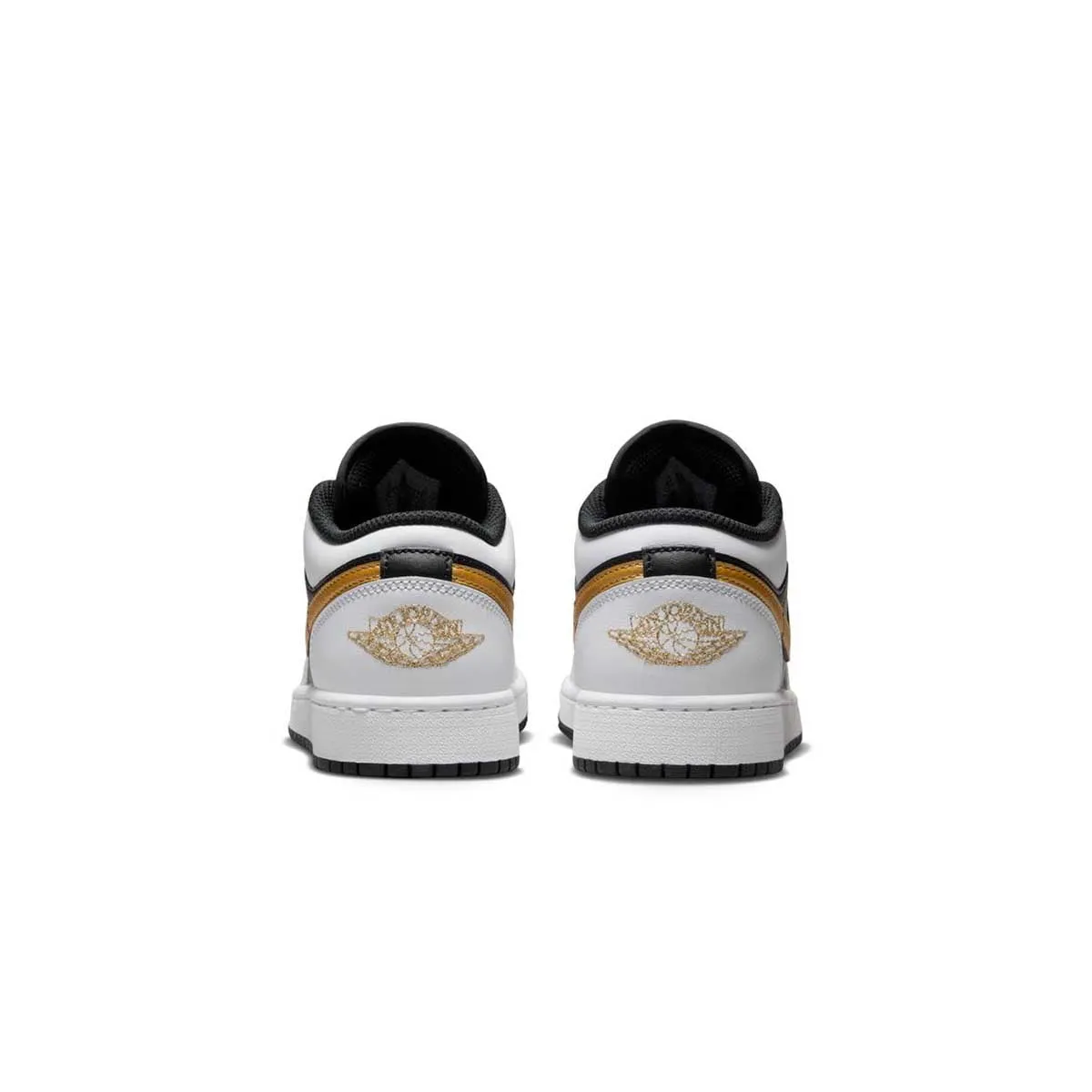 Kids Air Jordan 1 Low 'White Metallic Gold' Comfortable Footwear Supportive Shoes