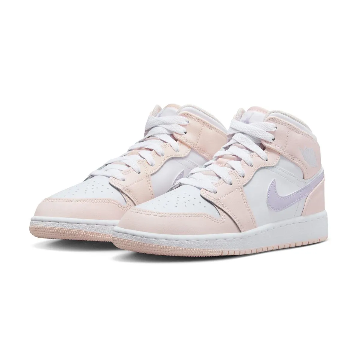 Kids Air Jordan 1 Mid 'Pink Wash' Sustainable Shoes