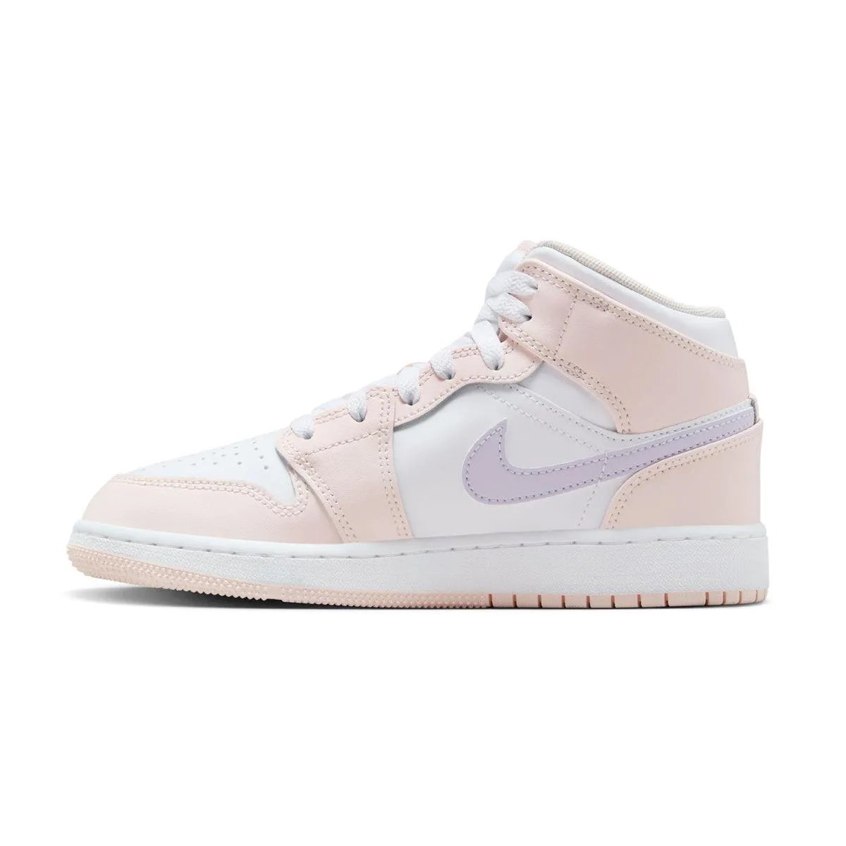 Kids Air Jordan 1 Mid 'Pink Wash' Pro Comfort Lightweight