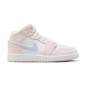 Kids Air Jordan 1 Mid 'Pink Wash' Weather Resistant Breathable Mesh