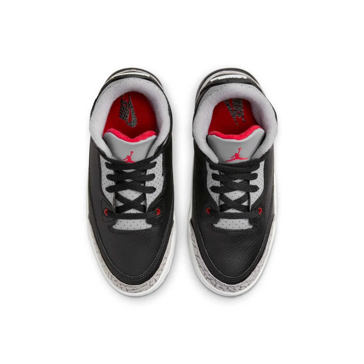 Kids Air Jordan 3 Retro 'Black Cement' Breathable Mesh Standing Comfort