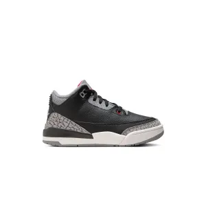 Kids Air Jordan 3 Retro 'Black Cement' Standing Comfort