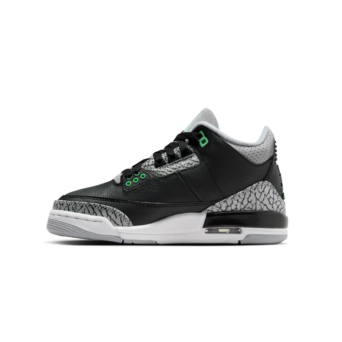Kids Air Jordan 3 Retro 'Green Glow' Sustainable Shoes Unisex Shoes
