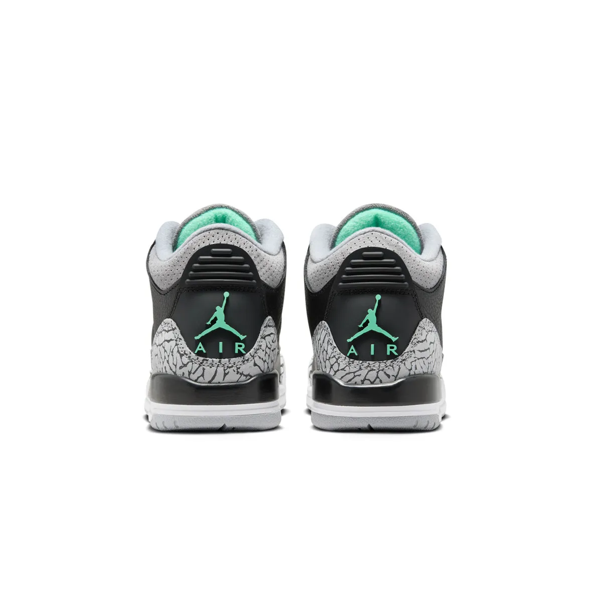 Kids Air Jordan 3 Retro 'Green Glow' Classic Sneakers