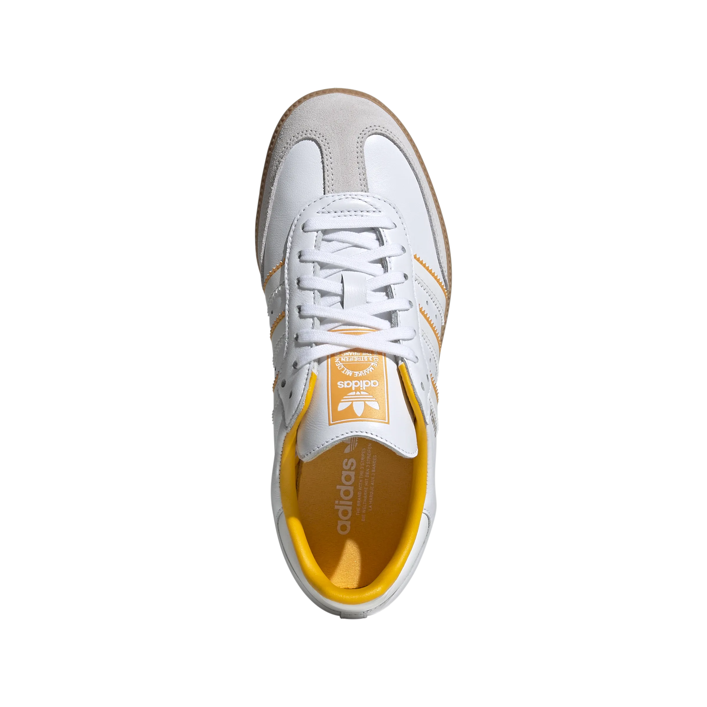 Machine Washable Smart Casual Footwear Kids Samba Og 'Crystal White Crew Yellow'