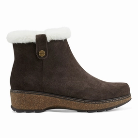 Kim Cold Weather Round Toe Casual Booties Comfort Heel Easy On Off