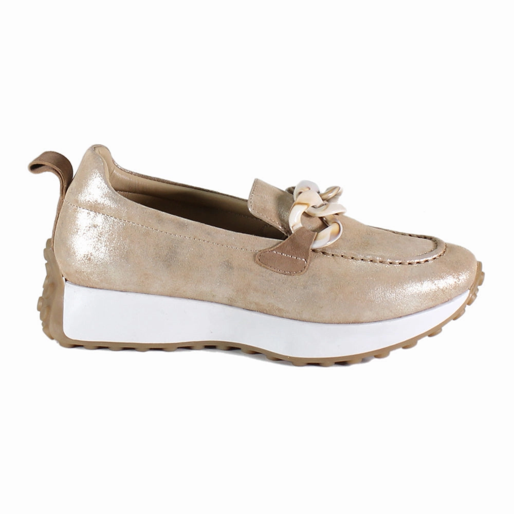 Kind Words Metallic Slip On Loafers Smart Casual Footwear