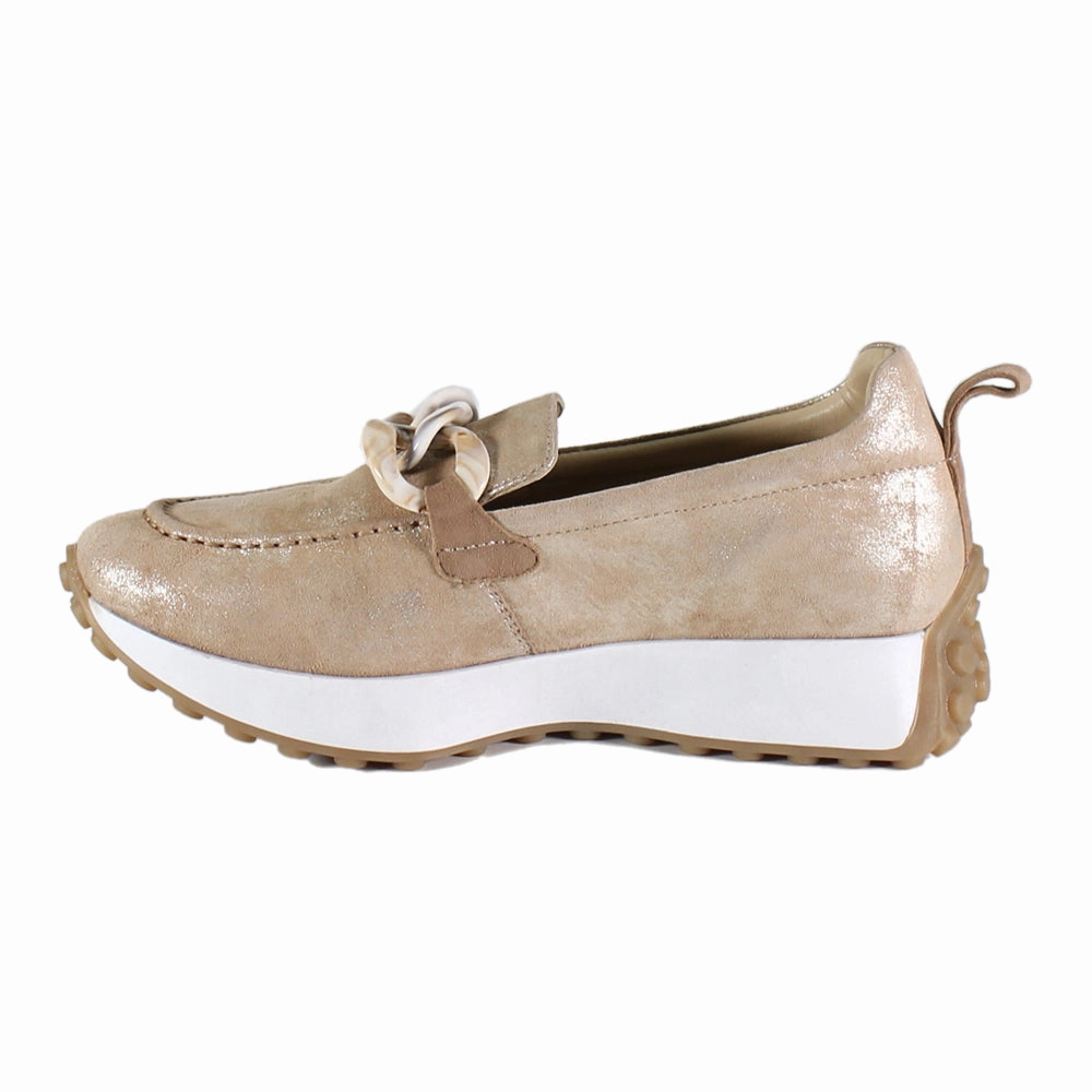 Kind Words Metallic Slip On Loafers Easy On Off Statement Footwear
