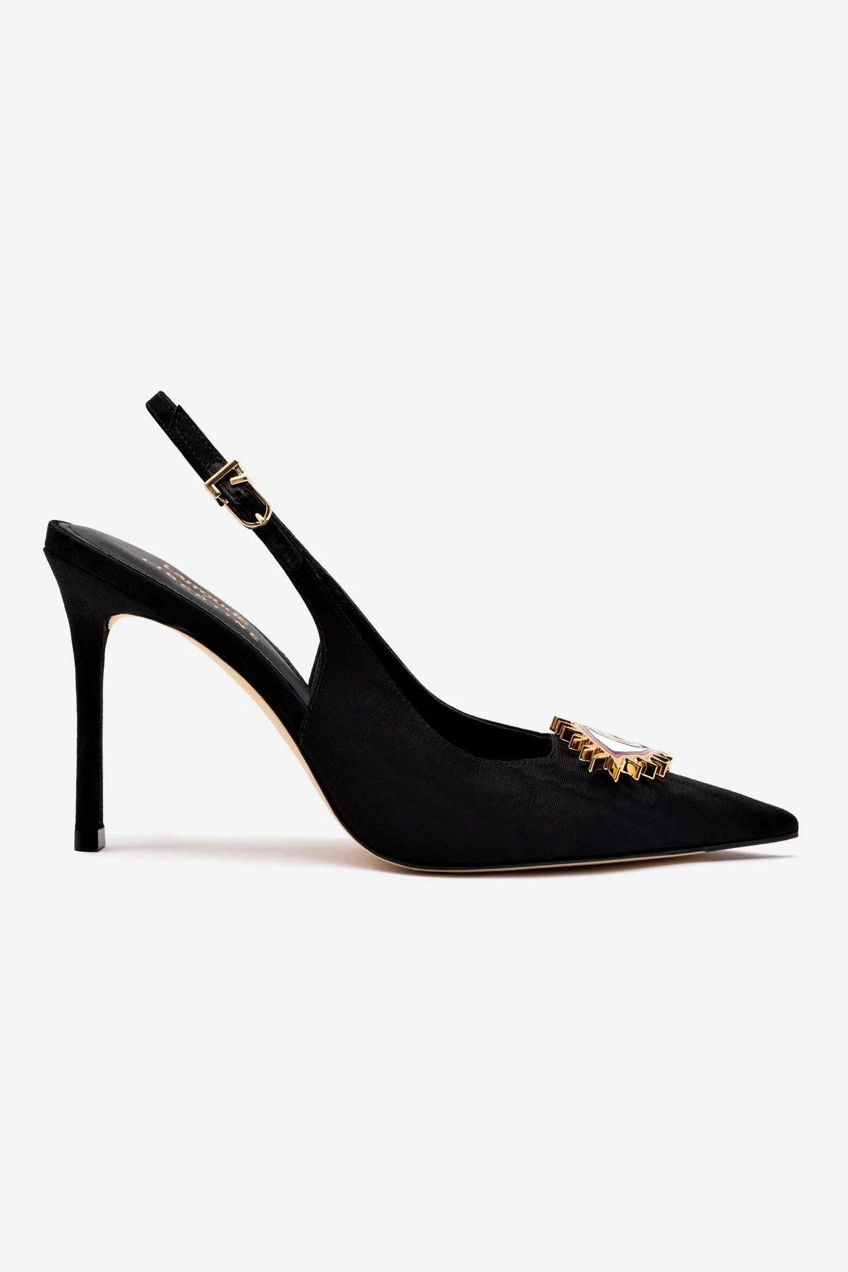 Larroud?? X Libertine Eye Pump Hi In Black Fabric Memory Foam Recycled Materials