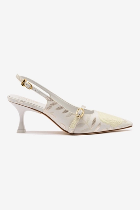 Casual Footwear Versatile Style Larroud?? X Markarian Ines Pump In Yvette Ivory Brocade