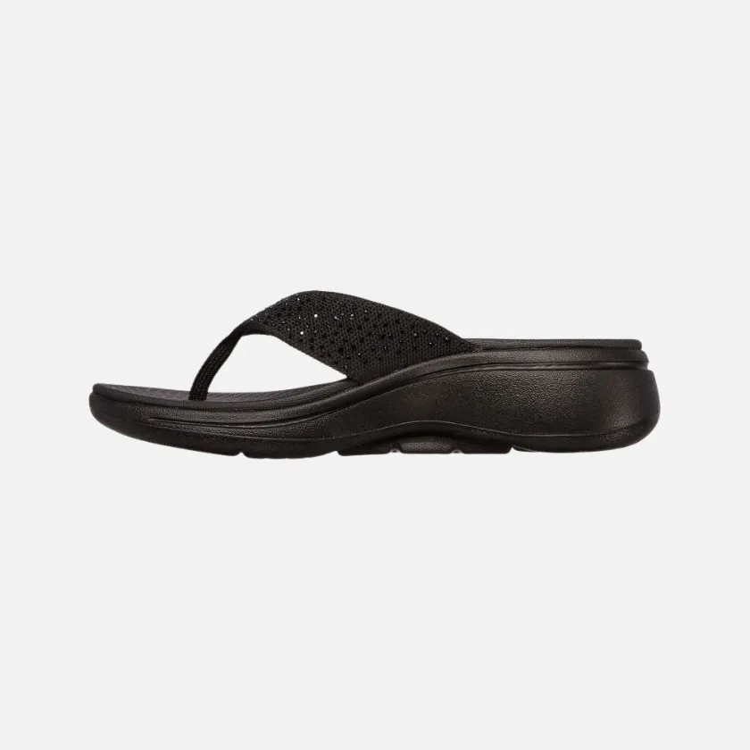 Skechers Go Walk Arch Fit -Dazzle Women'S Slide -Black Weather Ready Ergonomic Sole