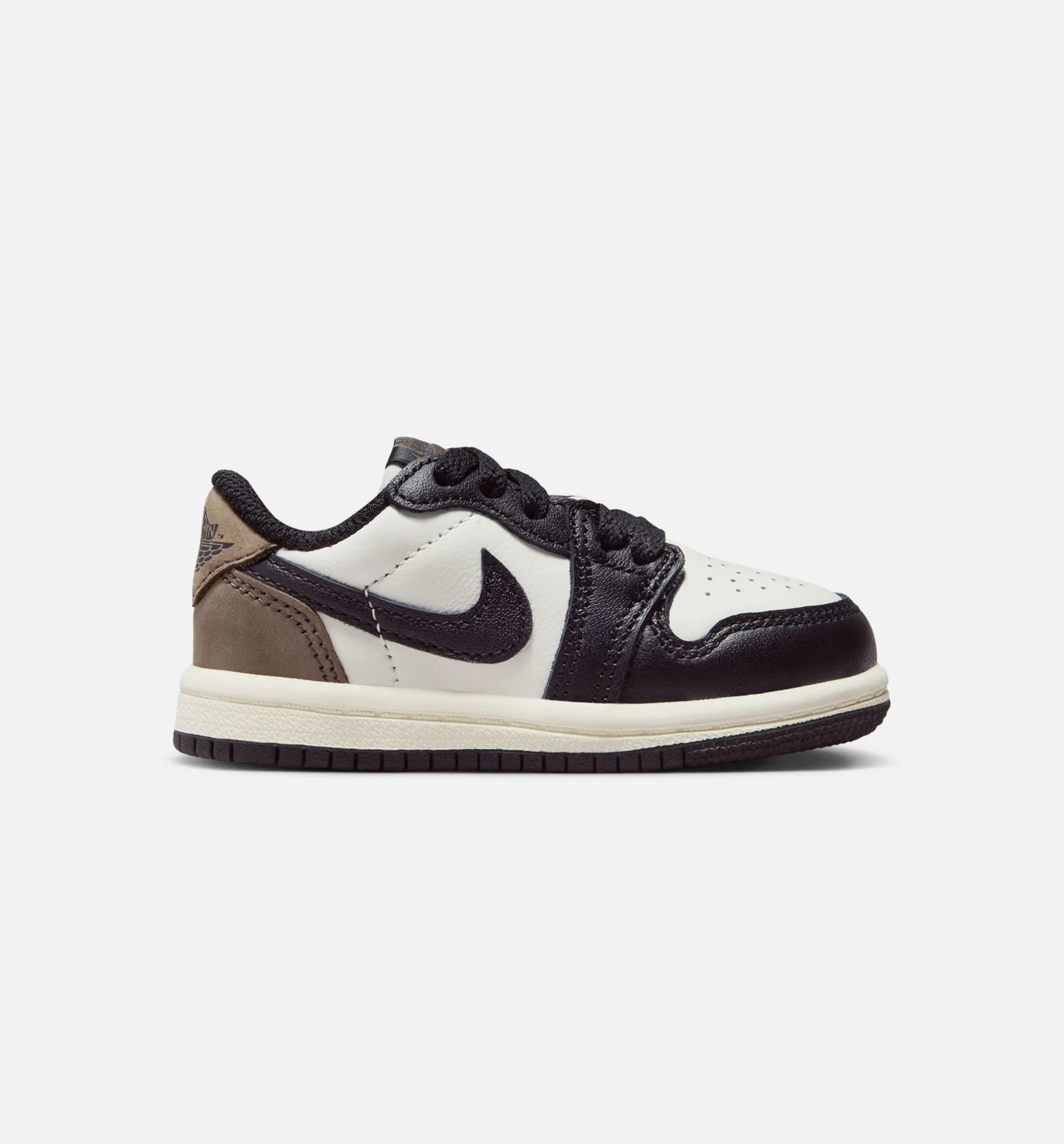 Comfort Sole Air Jordan 1 Retro Low Mocha Infant Toddler Lifestyle Shoe - Sail/Dark Mocha/Black