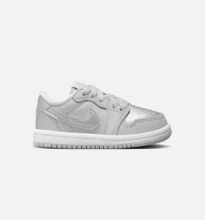 Travel Ready Air Jordan 1 Retro Low Og Silver Infant Toddler Lifestyle Shoe - Neutral Grey/Metallic Silver/White