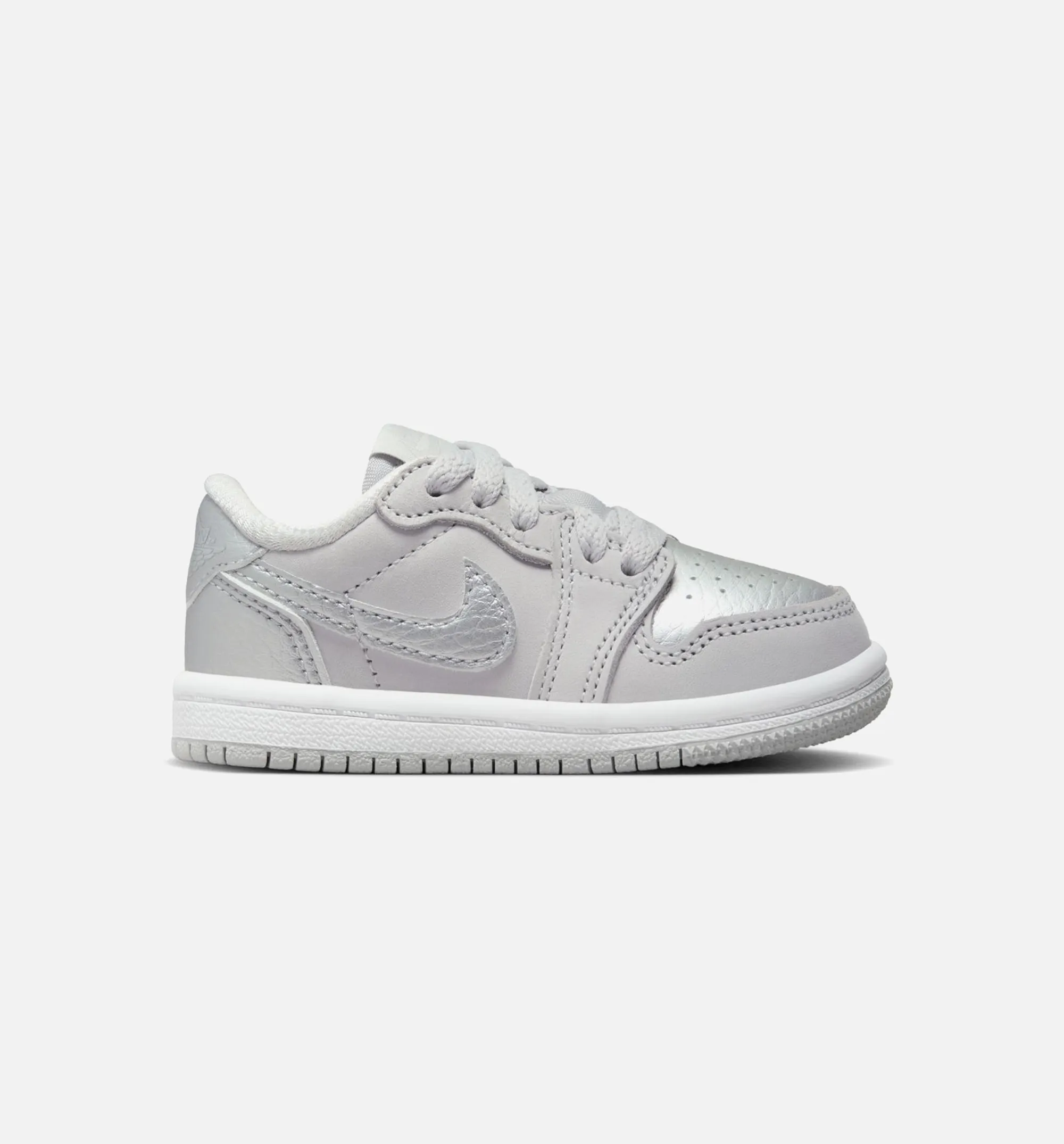Travel Ready Air Jordan 1 Retro Low Og Silver Infant Toddler Lifestyle Shoe - Neutral Grey/Metallic Silver/White