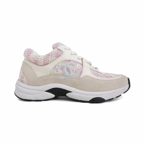 Eco Friendly Chanel Pink Tweed Sneakers - Women'S 36