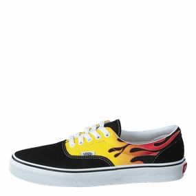 Ua Era (Flame) Black/True White Slip Resistant