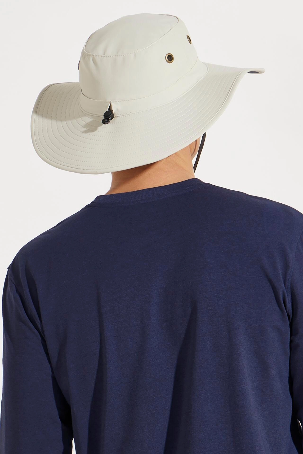 Leo Shapeable Wide Brim Hat | Stone/Navy
