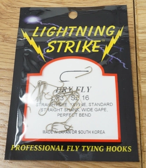 Lightning Strike DF3 Dry Fly Hook 25 Pack
