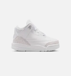 Lightweight Shoes Air Jordan 3 Retro White And Silver Infant Toddler Lifestyle Shoe - White/Metallic Silver