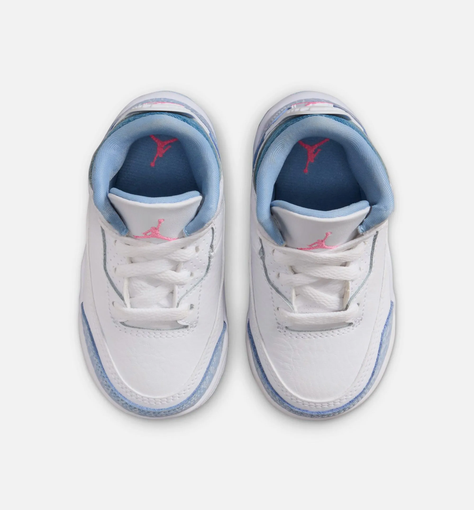 Air Jordan 3 Retro Cobalt Bliss Infant Toddler Lifestyle Shoe - White/Cobalt Bliss/Football Grey/Pink Glow Supportive Shoes