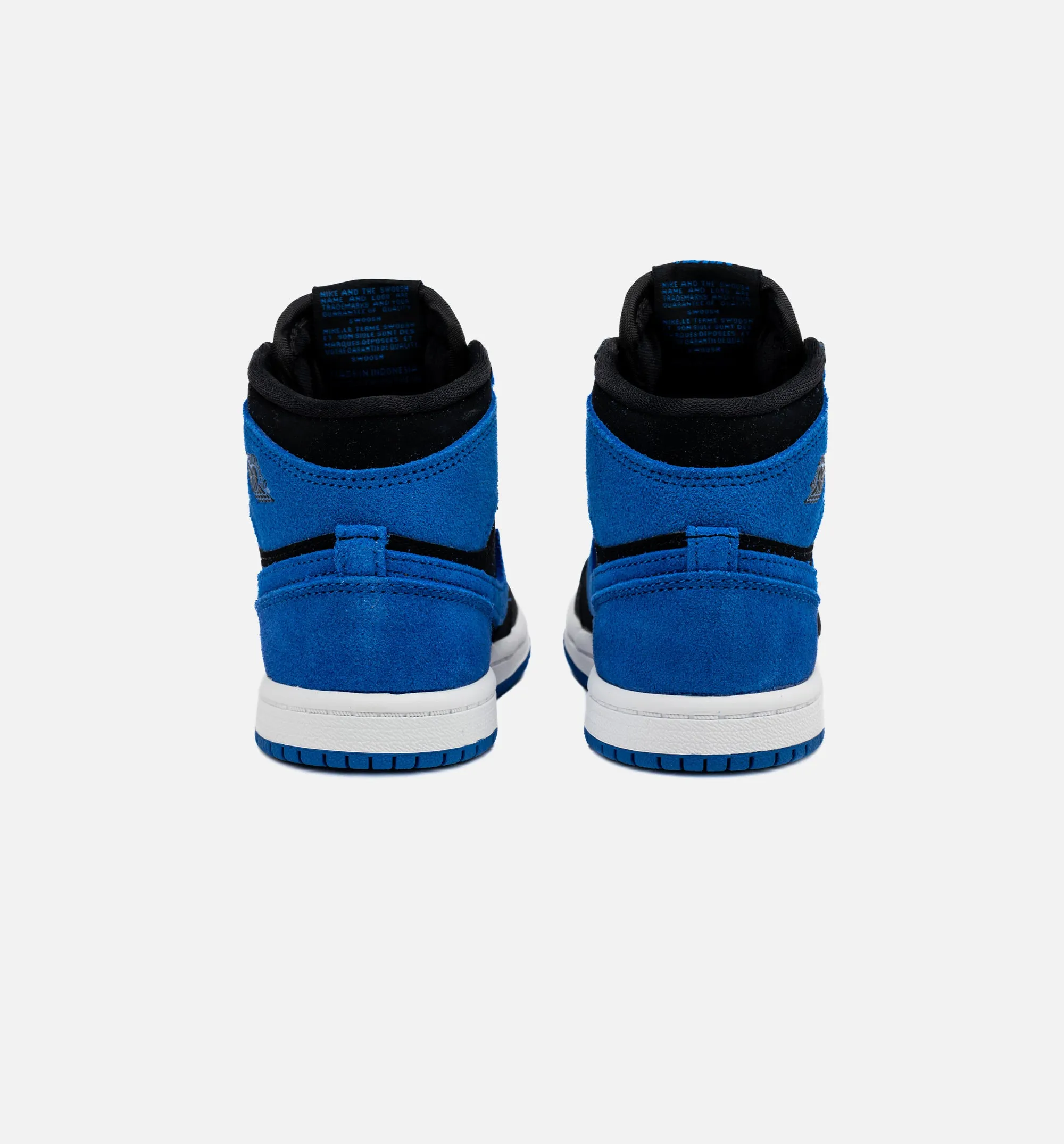 Slip Resistant Work Classic Sneakers Air Jordan 1 Retro High Og Royal Reimagined Infant Toddler Lifestyle Shoe - Black/Royal Blue/White Free Shipping
