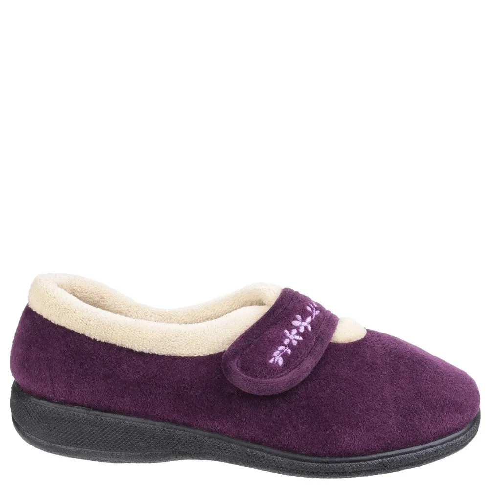 Fleet & Foster Capa Touch Fastening Memory Foam Slipper Leather Shoes
