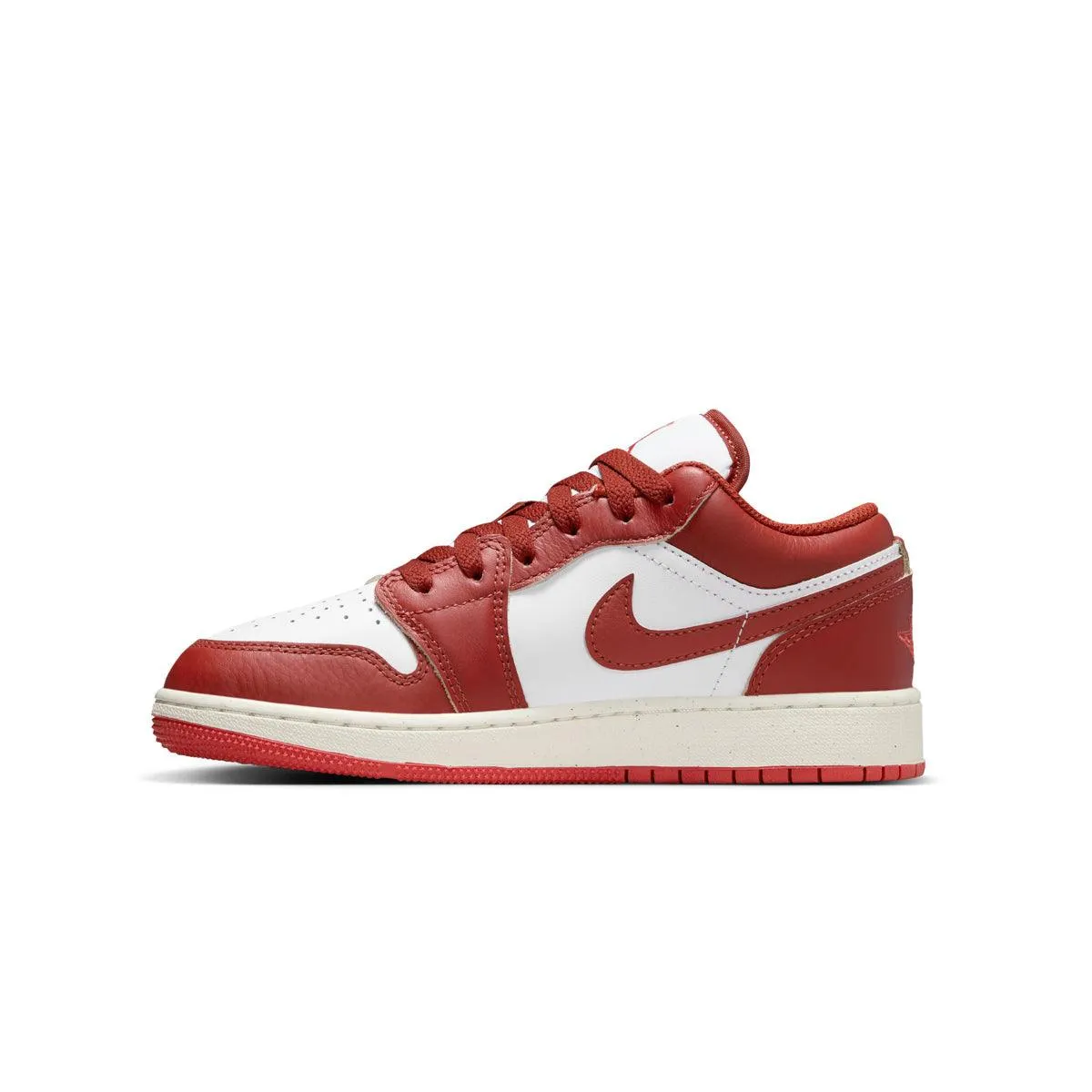 Kids Air Jordan 1 Low Se 'Dune Red' Canvas Shoes