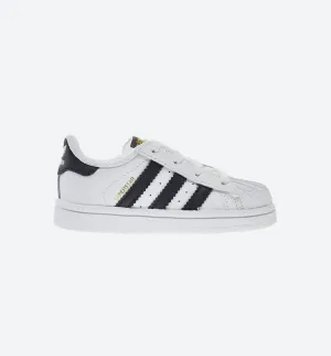Superstar Infant Toddler Lifestyle Shoe - Black/White Standing Comfort